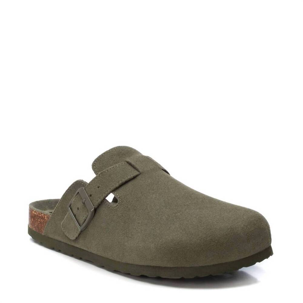 NEW XTI men's 14413802 clog in khaki